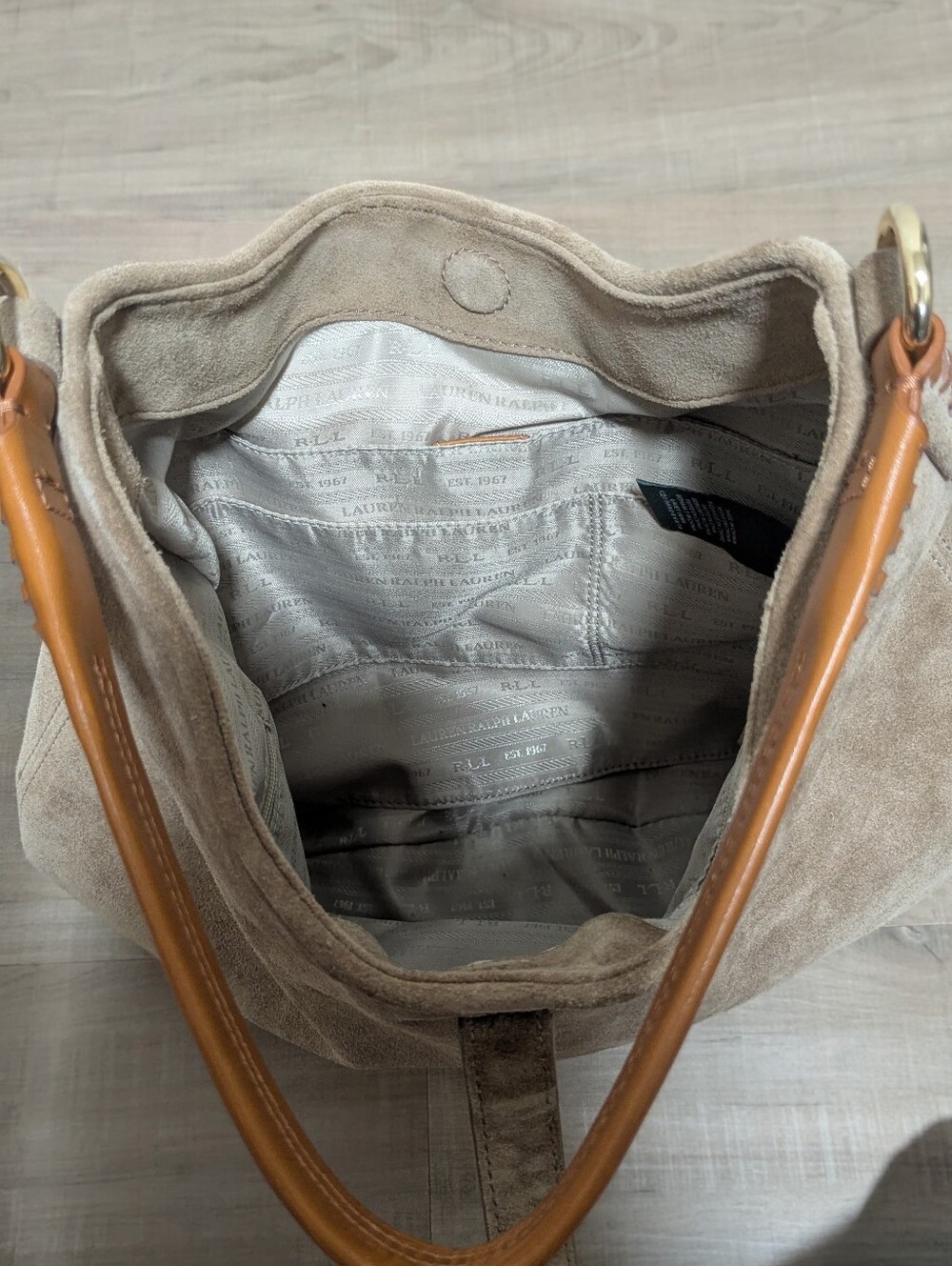 Ralph Lauren Indian Cover Suede Hobo Shoulder Bag - Picture 3 of 6